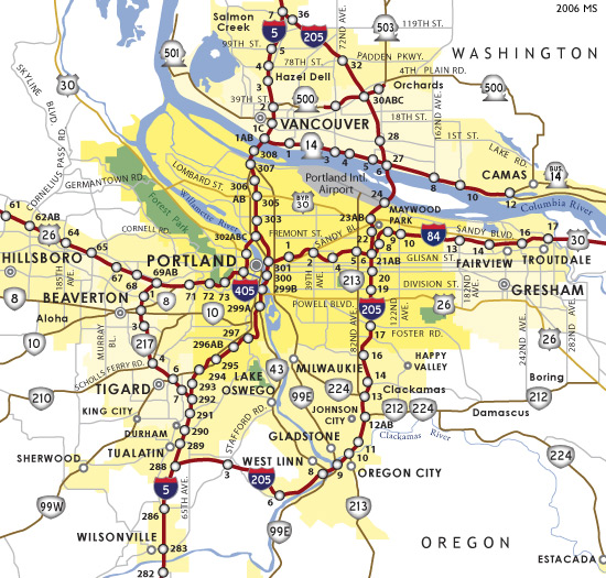 Portland Region Map