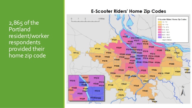 Portland Region Escooter Users Home Zip Code
